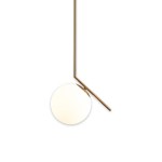 Nordic creative single head glass ball chandelier Art Iron Pendant Lamp