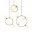 modern minimalist kitchen glass ball art ring pendant lamp