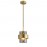 Simple Retro Brass Single Head Smoke Gray Glass E14 Brass Pendant lamp