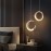 Modern Dining Bed Room Simple Long Line Circle Design Moon Style Pendant Lamp