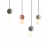 Minimalist Modern Design Black Pink Glass Terrazzo Ball Pendant Lamp