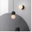 Minimalist Modern Design Black Pink Glass Terrazzo Ball Pendant Lamp