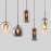Decorative Industrial Vintage Glass Ball Globe Art Glass Pendant Lamp