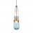 Blue Smoky Clear Shade Lighting Fixtures Arabic Copper Glass Pendant Lamp