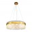 Italy Style Multi Size Big Glass Plate Ring Round Pendant Brass Chandelier Lamp