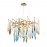 French style dining room lamp luxury living room Copper Crystal Chandelier Lamp
