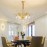 Gold Luxury Kitchen Dining Living Room Decoration Bedroom Crystal Chandelier Hanging Light