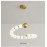 Simple Design Indoor Decoration Popular Copper Pearl Chain Chandelier Lamp