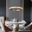 Simple Hanging Decorative Ceiling Pendant Light Circle Ring Group Chandelier Lamp