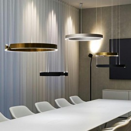 Creative C style Nordic dining room lamp modern office Ring LED Pendant Lamp
