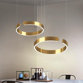 Creative C style Nordic dining room lamp modern office Ring LED Pendant Lamp