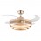 Tricolor postmodern bedroom LED fan Light