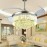 Blades hidden style modern Crystal fan light