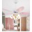 Pink color blades 3 Lights LED Girls Room Fan Light