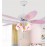 Pink color blades 3 Lights LED Girls Room Fan Light