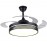 Black color remote control Japan style fan light 