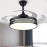 Black color remote control Japan style fan light 