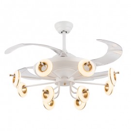 Modern tricolor luxury Living Room LED Fan Light