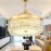 High quality crystal style Modern LED Fan Light