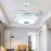 Living room bluetooth speaker Nest style fan light